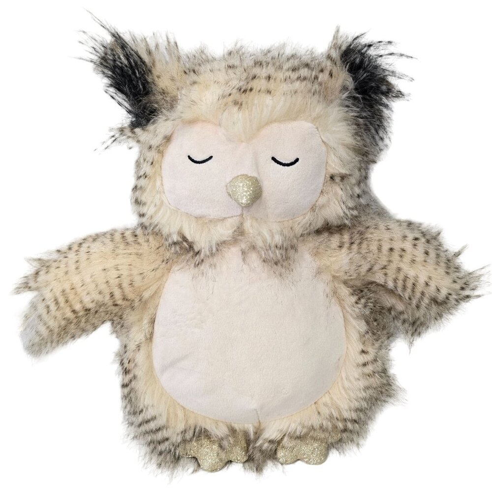 Little Toasties Plush Owl Hug Me Heating Pad Soft Fluffy weighted heated owl